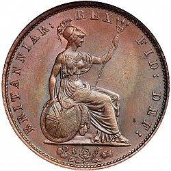 Large Reverse for Halfpenny 1831 coin