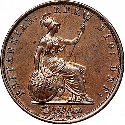 Large Reverse for Halfpenny 1837 coin