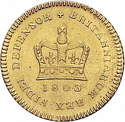 Large Reverse for Third Guinea 1803 coin