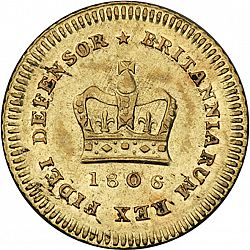 Large Reverse for Third Guinea 1806 coin