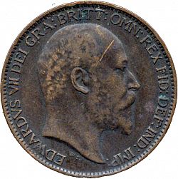Large Obverse for Farthing 1903 coin