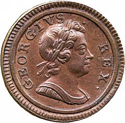 Large Obverse for Farthing 1717 coin