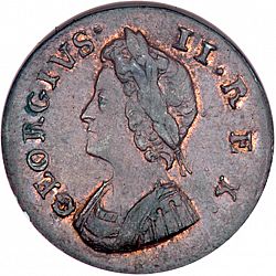 Large Obverse for Farthing 1737 coin