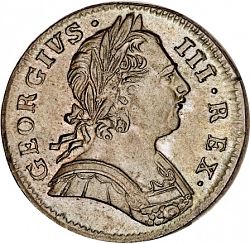 Large Obverse for Farthing 1775 coin