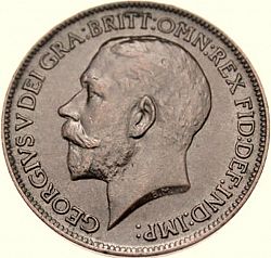 Large Obverse for Farthing 1913 coin