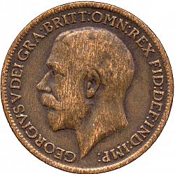 Large Obverse for Farthing 1919 coin