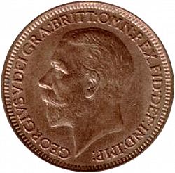 Large Obverse for Farthing 1929 coin