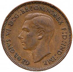 Large Obverse for Farthing 1937 coin