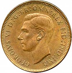 Large Obverse for Farthing 1943 coin