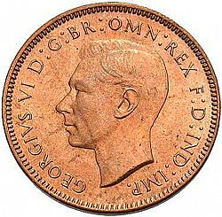 Large Obverse for Farthing 1945 coin