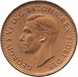 Large Obverse for Farthing 1951 coin