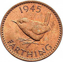 Large Reverse for Farthing 1945 coin