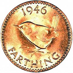 Large Reverse for Farthing 1946 coin