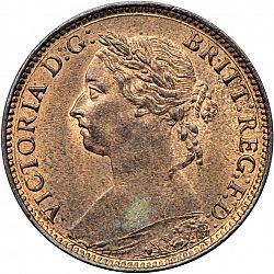 Large Obverse for Farthing 1881 coin
