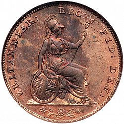 Large Reverse for Farthing 1859 coin
