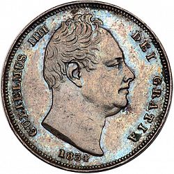 Large Obverse for Farthing 1834 coin