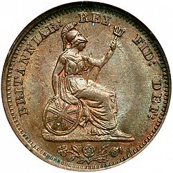 Large Reverse for Half Farthing 1830 coin