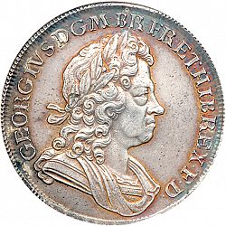 Large Obverse for Crown 1716 coin