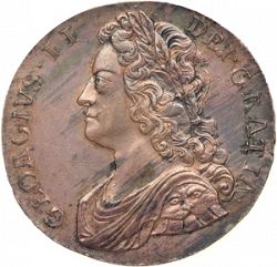 Large Obverse for Halfcrown 1736 coin
