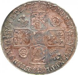 Large Reverse for Halfcrown 1736 coin