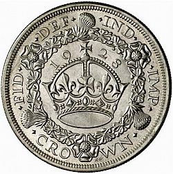 Large Reverse for Crown 1928 coin