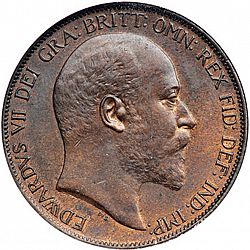 Large Obverse for Penny 1902 coin