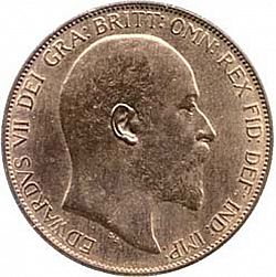 Large Obverse for Penny 1905 coin