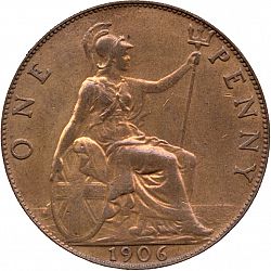 Large Reverse for Penny 1906 coin