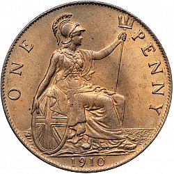 Large Reverse for Penny 1910 coin