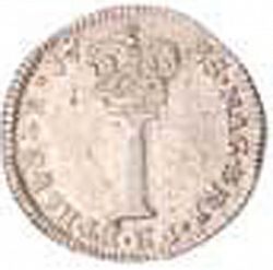 Large Reverse for Penny 1735 coin