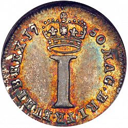 Large Reverse for Penny 1750 coin
