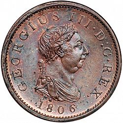 Large Obverse for Penny 1806 coin