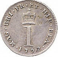 Large Reverse for Penny 1792 coin