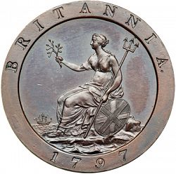 Large Reverse for Penny 1797 coin