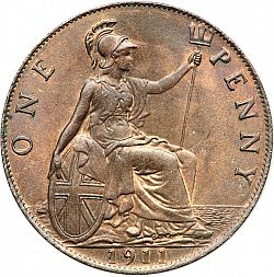 Large Reverse for Penny 1911 coin