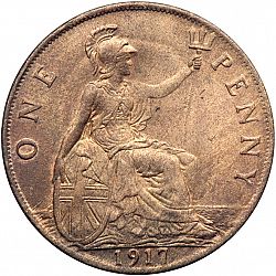 Large Reverse for Penny 1917 coin