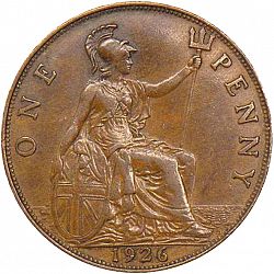 Large Reverse for Penny 1926 coin