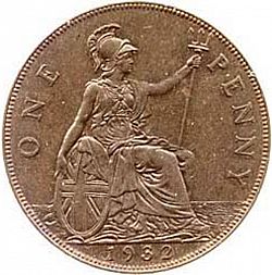Large Reverse for Penny 1932 coin