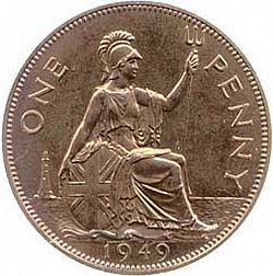 Large Reverse for Penny 1949 coin