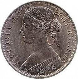 Large Obverse for Penny 1861 coin