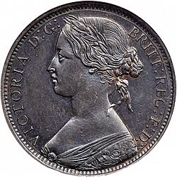 Large Obverse for Penny 1864 coin