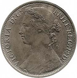 Large Obverse for Penny 1876 coin