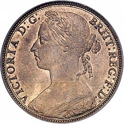Large Obverse for Penny 1886 coin