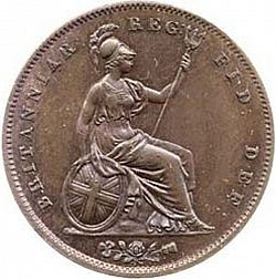 Large Reverse for Penny 1847 coin
