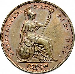 Large Reverse for Penny 1858 coin
