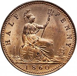 Large Reverse for Penny 1860 coin