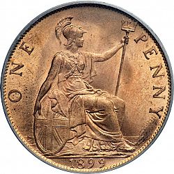 Large Reverse for Penny 1899 coin