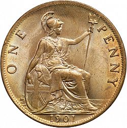 Large Reverse for Penny 1901 coin