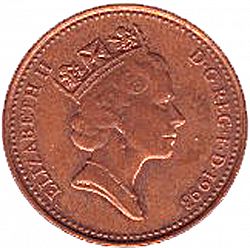 Large Obverse for 1p 1993 coin