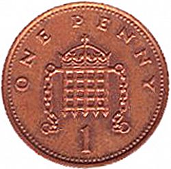 Large Reverse for 1p 1992 coin